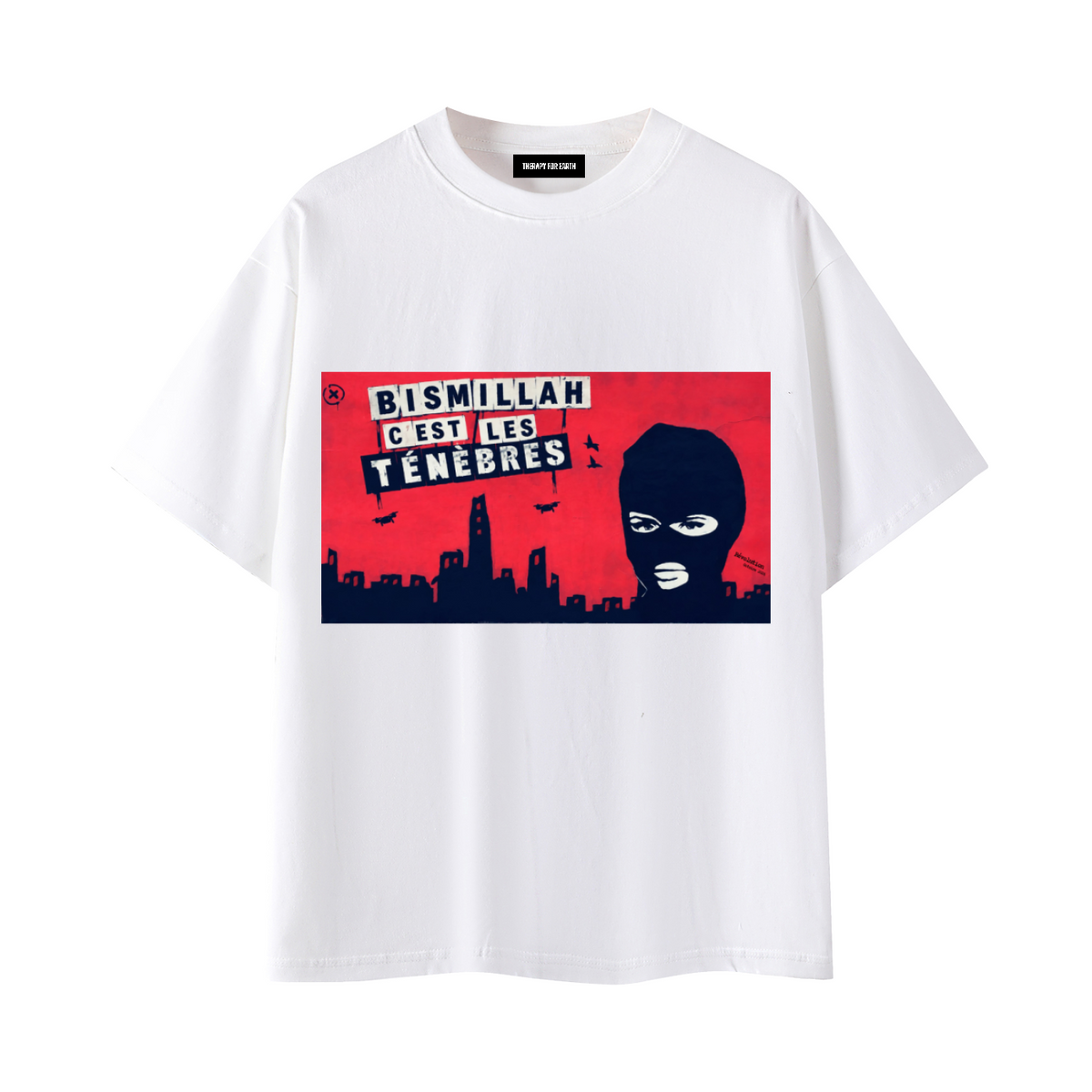 T-SHIRT OVERSIZE « BISMILLAH C’EST LES TÉNÈBRES » – LE JUSTICIER