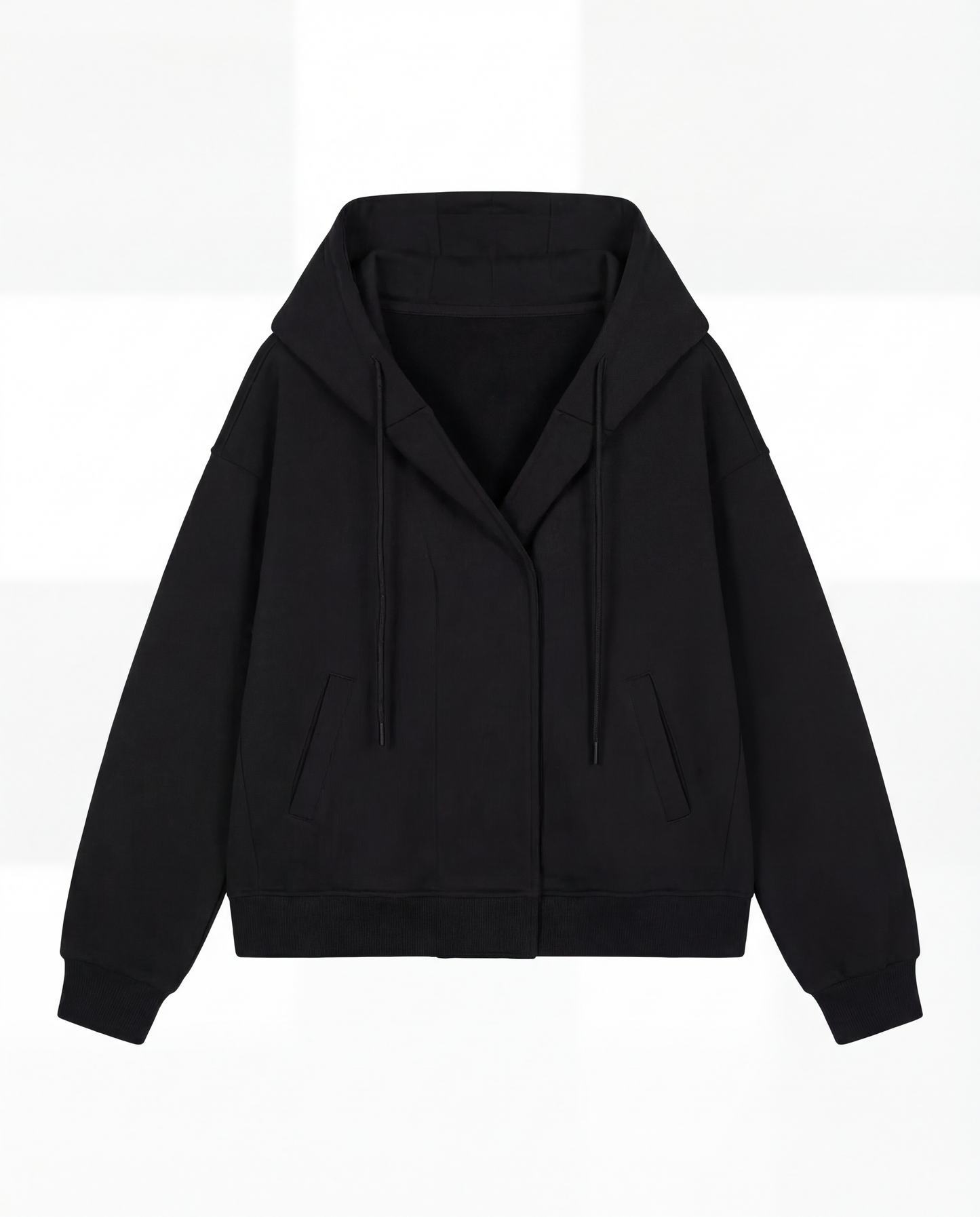 BOXY BUTTON PLACKET HOODIE – OVERSIZE UNISEX