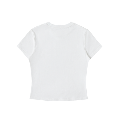 T-SHIRT FEMME BODYCON COTON STRETCH 210G/M²
