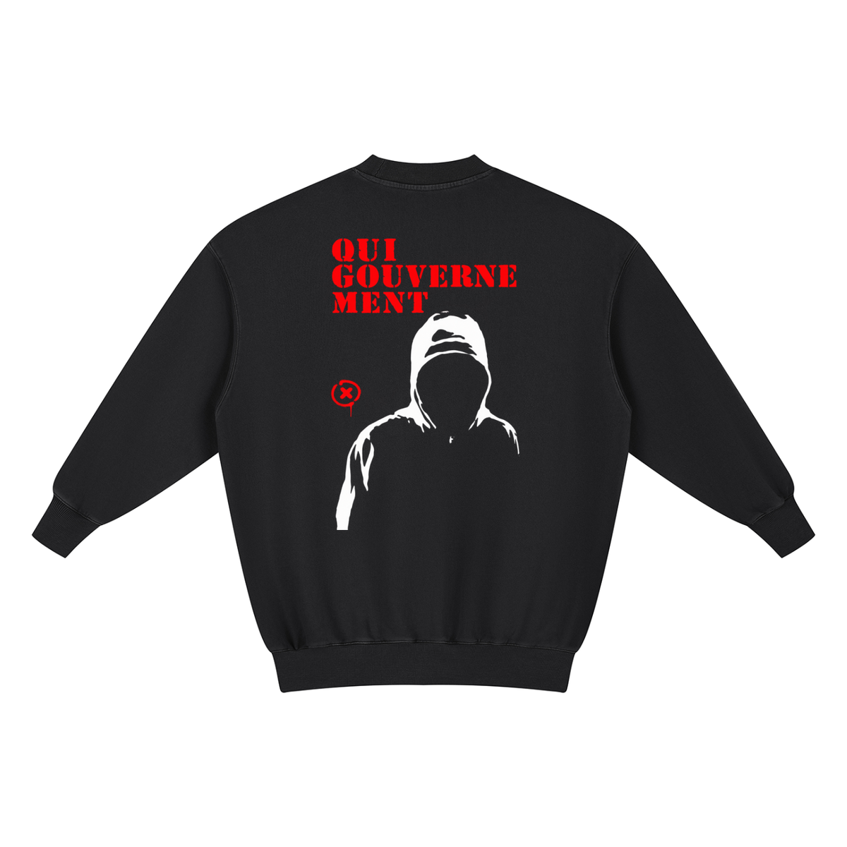 ROBE SWEAT OVERSIZE « QUI GOUVERNE MENT » – LE JUSTICIER