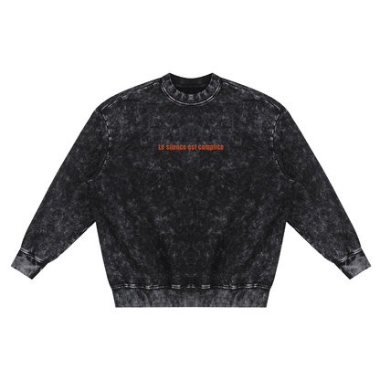 SWEATSHIRT OVERSIZE SNOW WASH 100% COTON 360 G/M² – VISUEL FATHERFUCKER