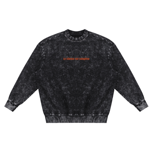 SWEATSHIRT OVERSIZE SNOW WASH 100% COTON 360 G/M² – VISUEL FATHERFUCKER