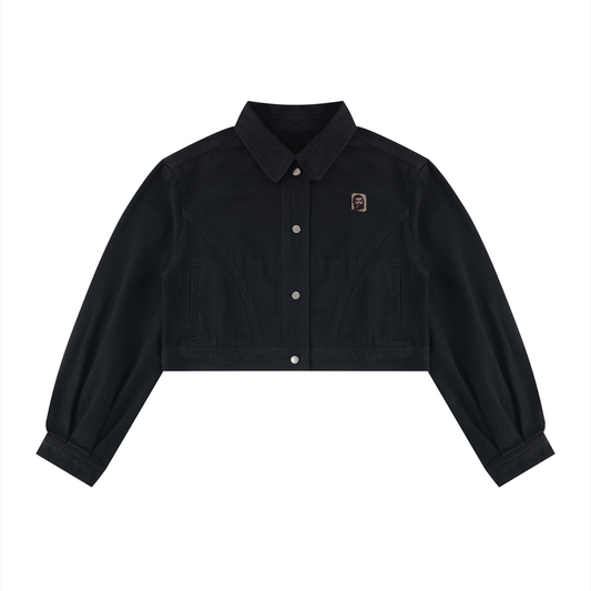 VESTE EN JEAN CROP FEMME – LES PAVÉS