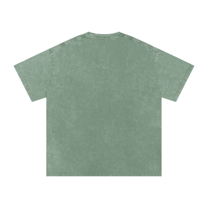 T-SHIRT OVERSIZED COTON SNOW WASHED — UNISEXE