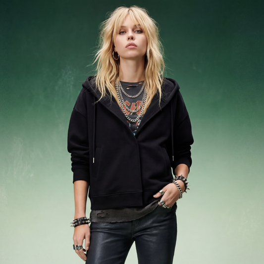 HOODIE BOXY OVERSIZE AVEC BOUTONS – UNISEXE