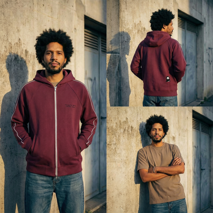 HOODIE ZIPPÉ TISSU ÉPAIS  400G PREMIUM UNISEXE