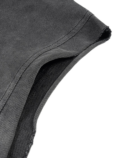 DÉBARDEUR ZIPPÉ À CAPUCHE VINTAGE UNISEXE