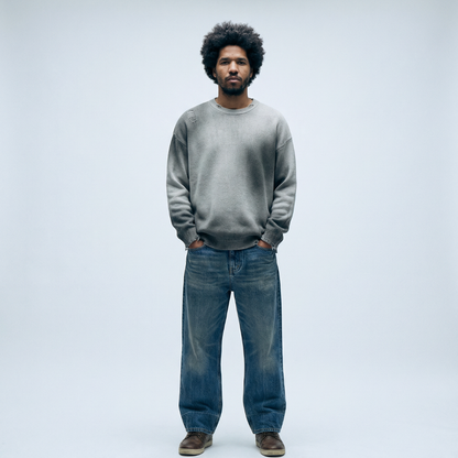 JEAN BAGGY VINTAGE WASH EN DENIM EPAIS HOMME