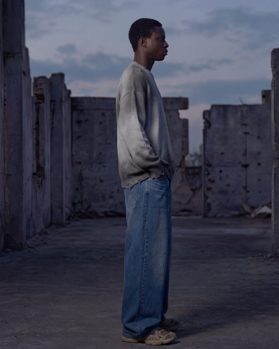 JEAN BAGGY VINTAGE WASH EN DENIM EPAIS