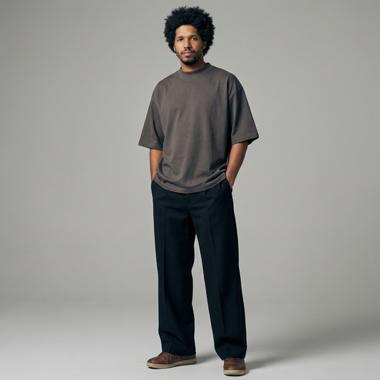 PANTALON DROIT  TAILLE AJUSTABLE - COTON PREMIUM 310G UNISEXE