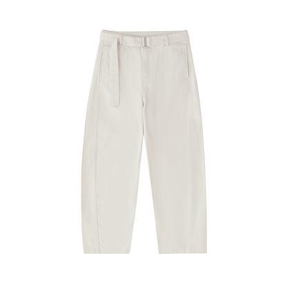 pantalon en pur coton blanc femme chino 