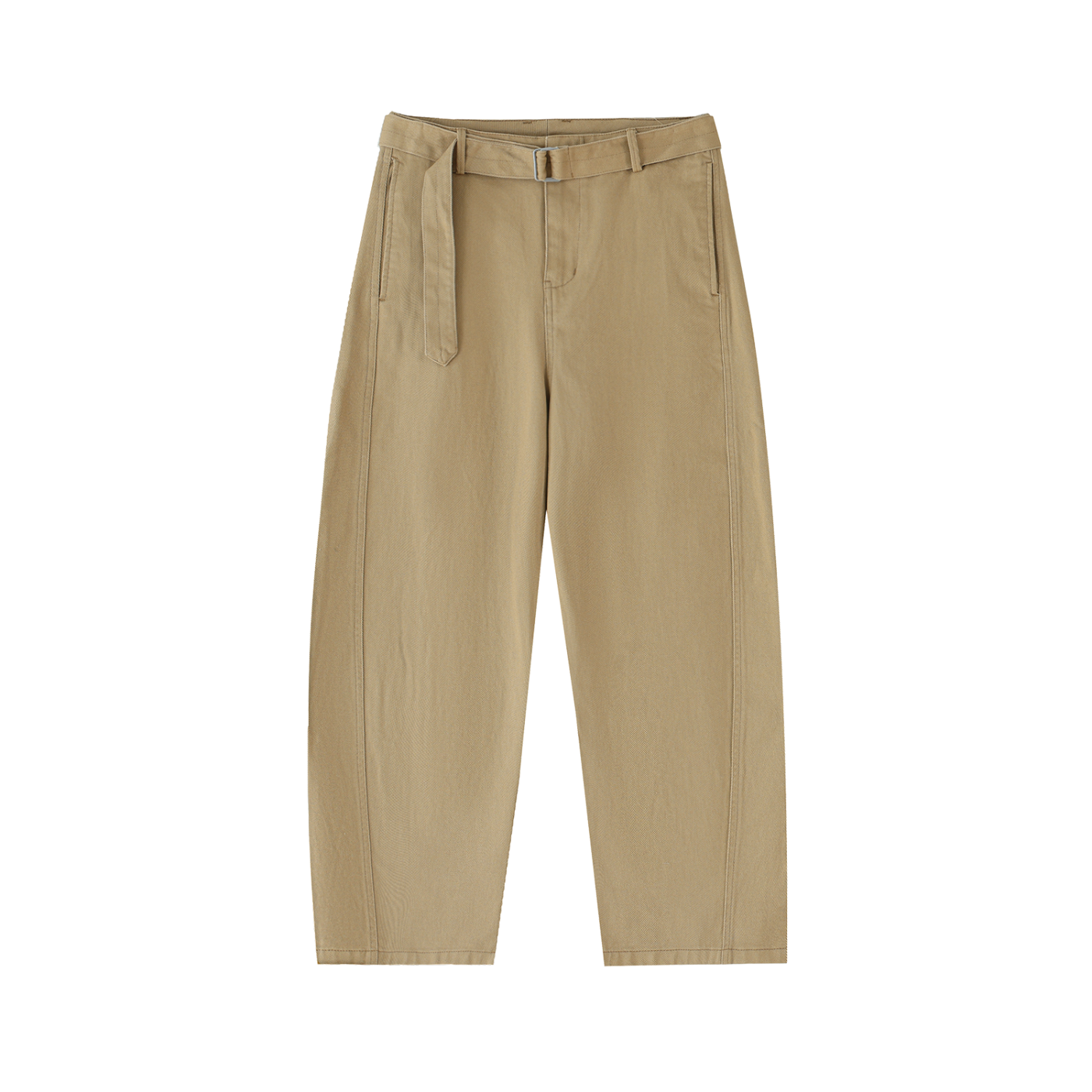 pantalon en pur coton camel femme chino 