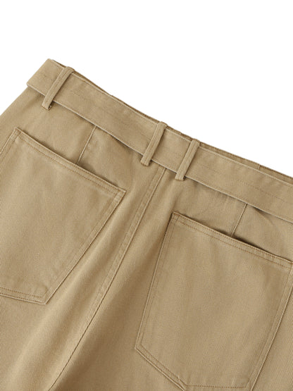 pantalon en pur coton détail dos femme chino 