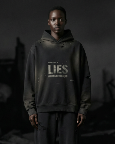 SUN FADE FRAYED FLEECE HOODIE