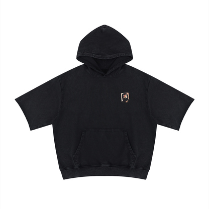 sweat à capuche manche courte 