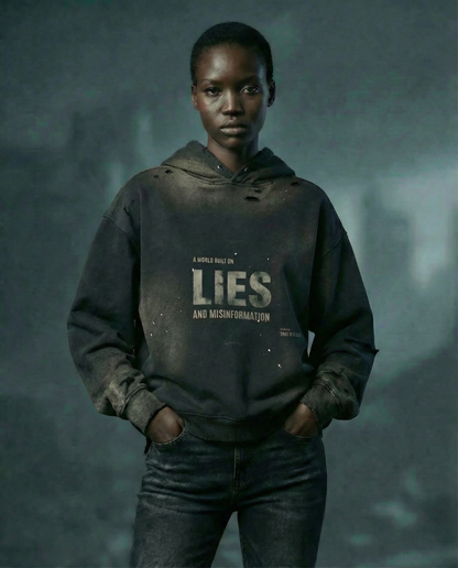 SUN FADE FRAYED FLEECE HOODIE