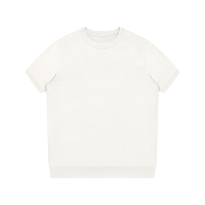 T-shirt unisexe en maille premium Therapy for Earth, vue de face, blanc, coupe confortable et structurée.