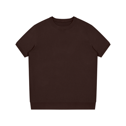 T-shirt unisexe en maille premium Therapy for Earth, vue de face, coupe confortable et structurée. bordeau
