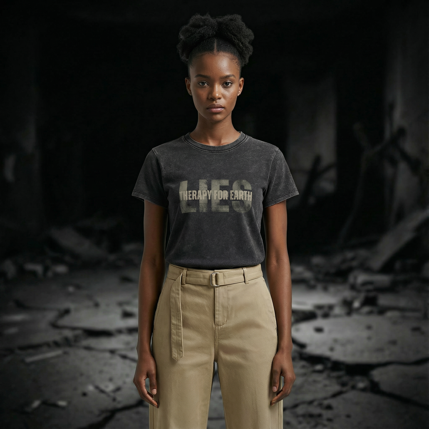 VINTAGE WASH BODYCON T-SHIRT