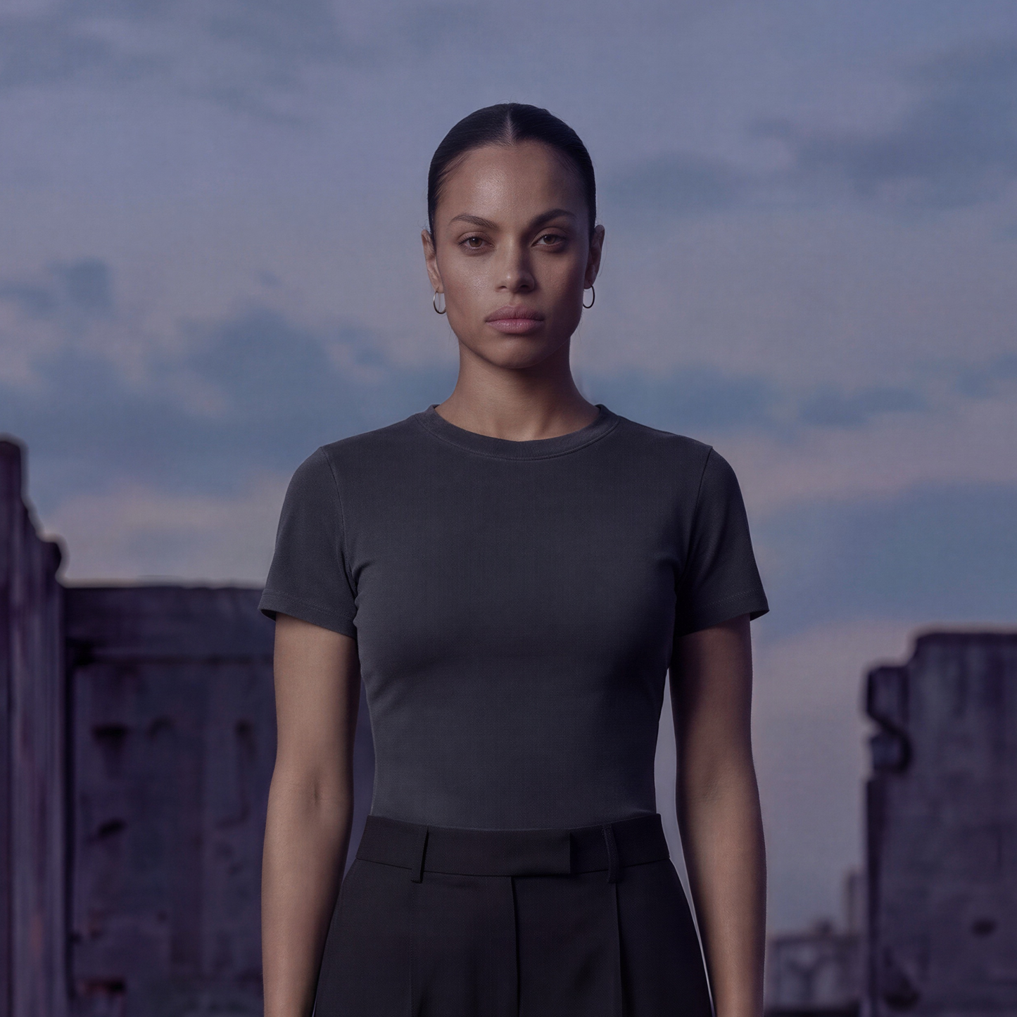 T-SHIRT SLIM FIT VINTAGE WASH FEMME