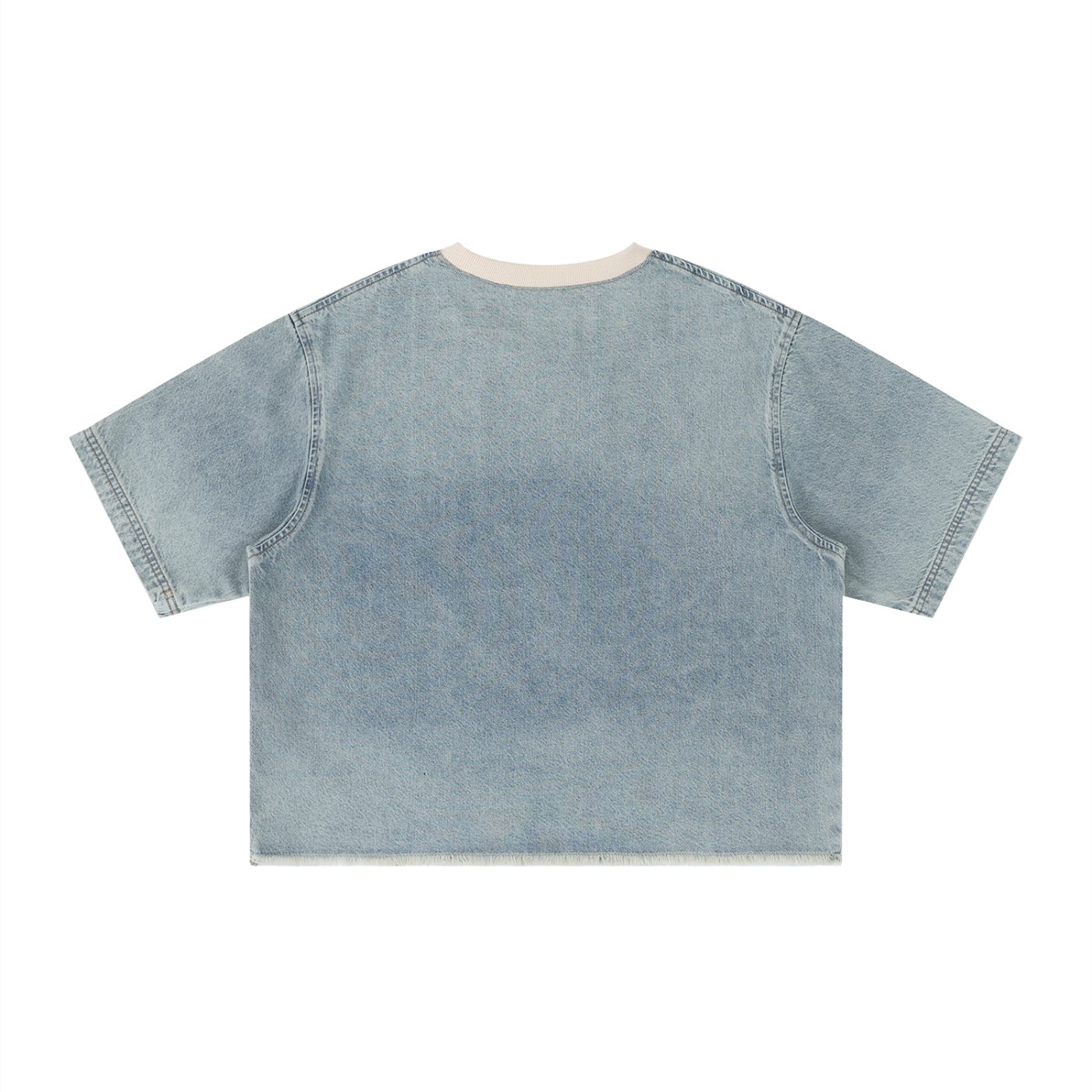 tshirt jean delave ourlet brut  dos