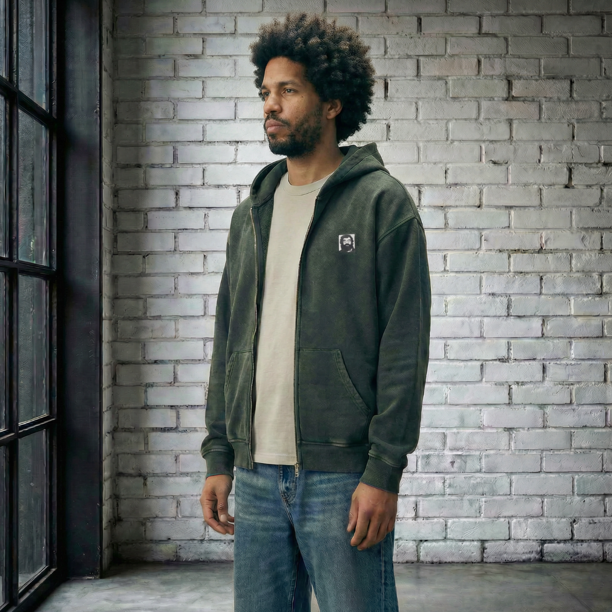 HOODIE ZIPPÉ SNOW WASH UNISEXE