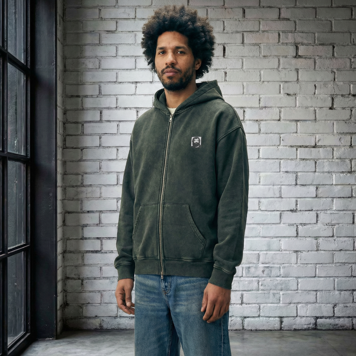 HOODIE ZIPPÉ SNOW WASH UNISEXE